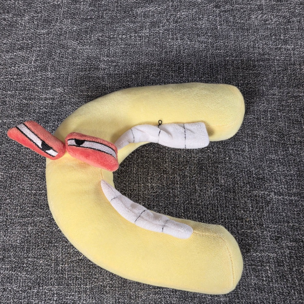 Alphabet Lore C Plush Stuffed Animal Yellow Educational Character Toy 8"